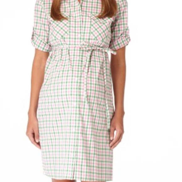 Rosie Pope Gingham Maternity Shirtdress, size S - Picture 5 of 8
